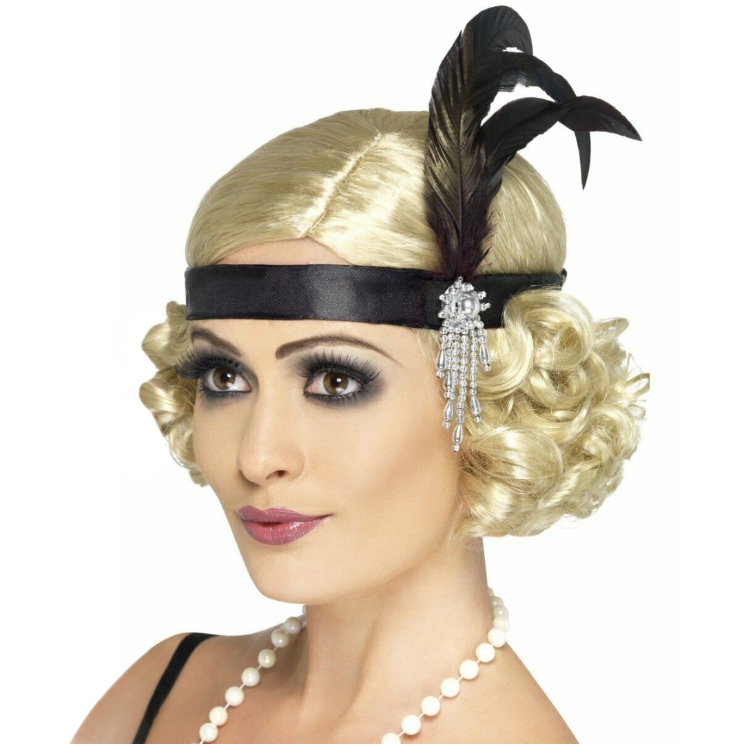 Women'S Fashion In The 1920S - 숙녀 Flapper 깃털 머리띠 찰스턴 머리