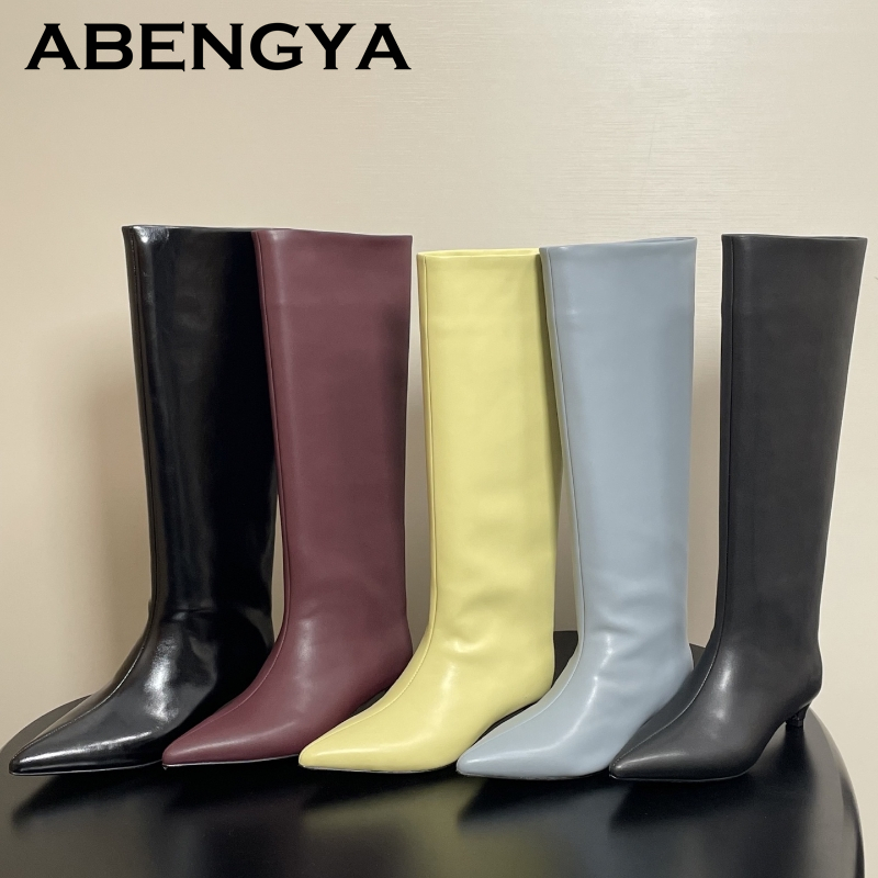 Women'S Fashion Boots 2025 - 2025 가을 겨울 키튼 힐 니하이