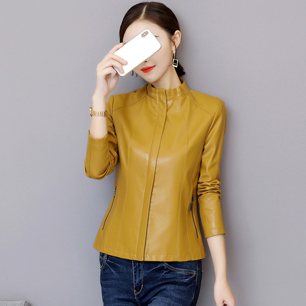 Women'S Fashion Leather Jacket - 새로운 부녀 가죽 재킷 가을 겨울