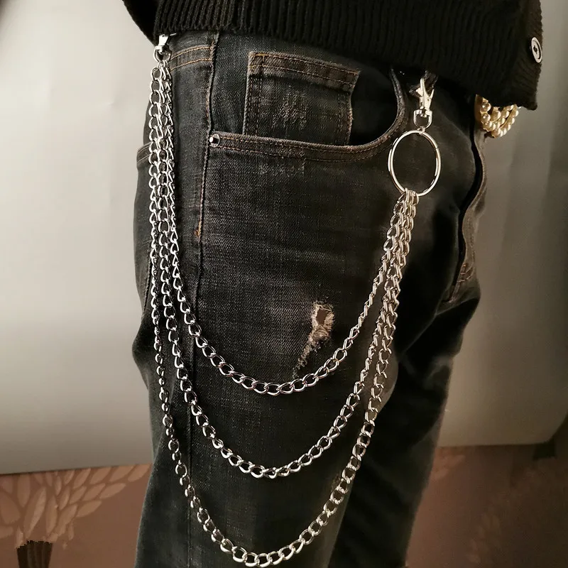 Women'S Fashion Layering - 레이어 메탈 벨트 체인 펑크 훅