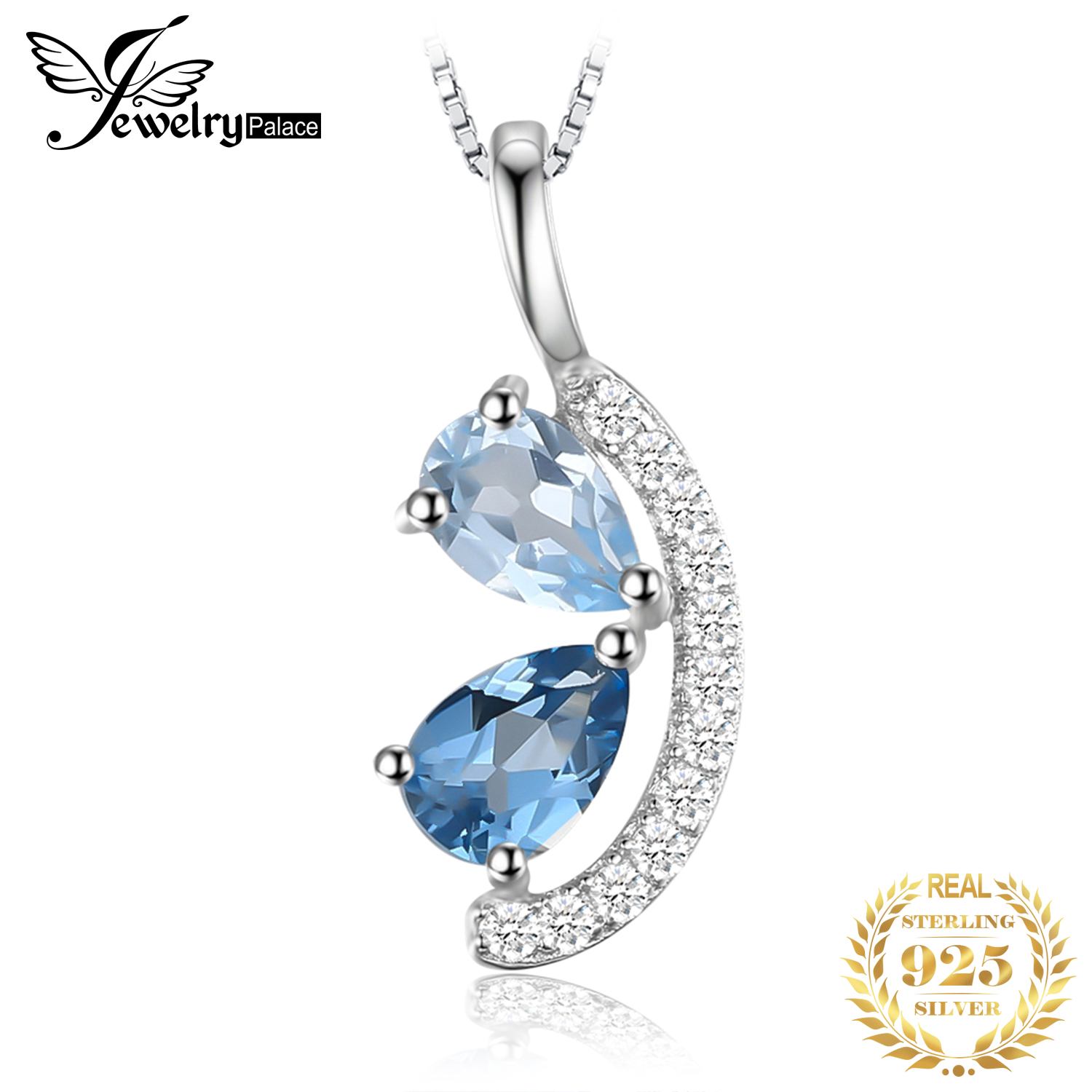 Women'S Fashion London - JewelryPalace 자연 하늘 런던 블루 토