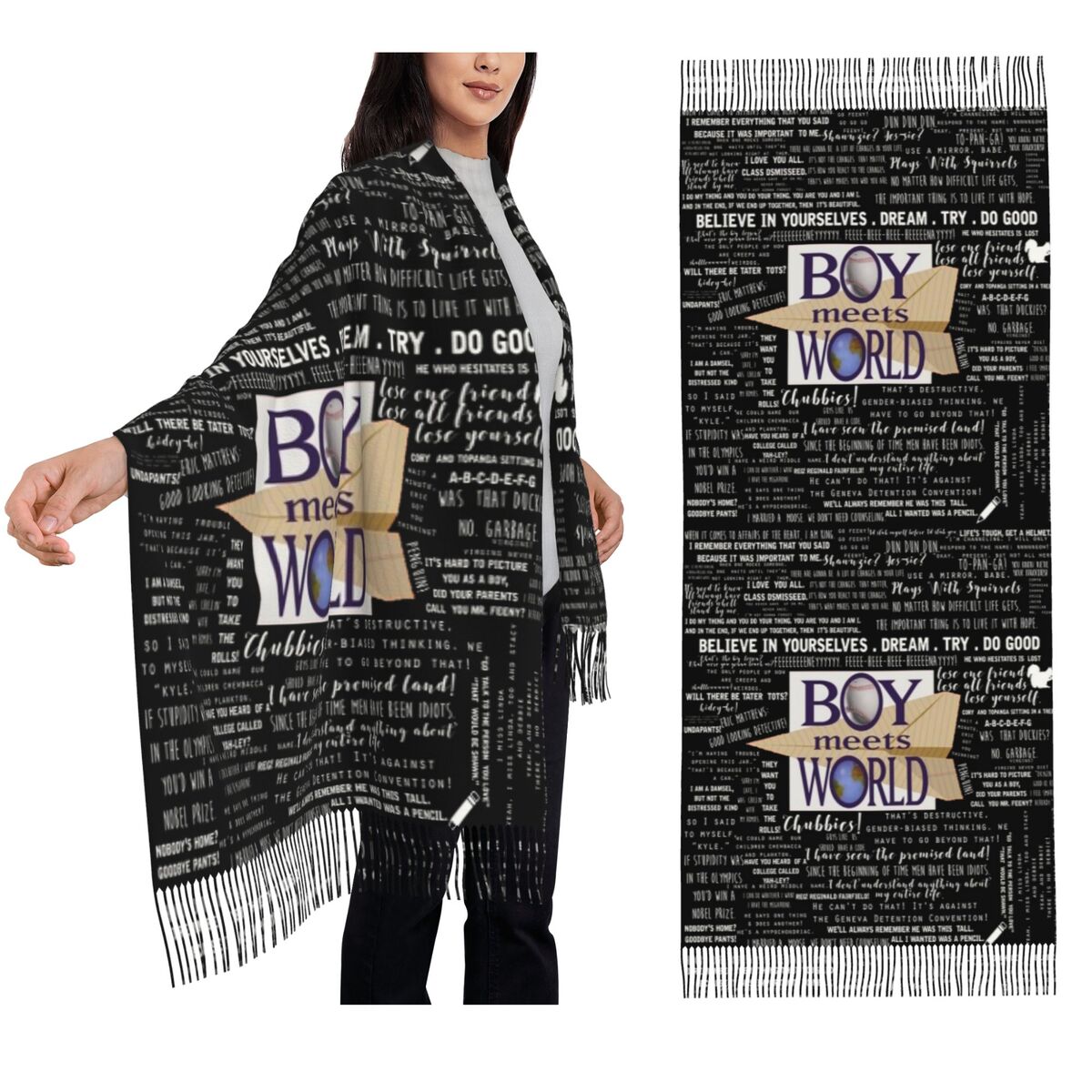 Women Fashion Quotes - Boy Meets World Memorable Quotes Scarf