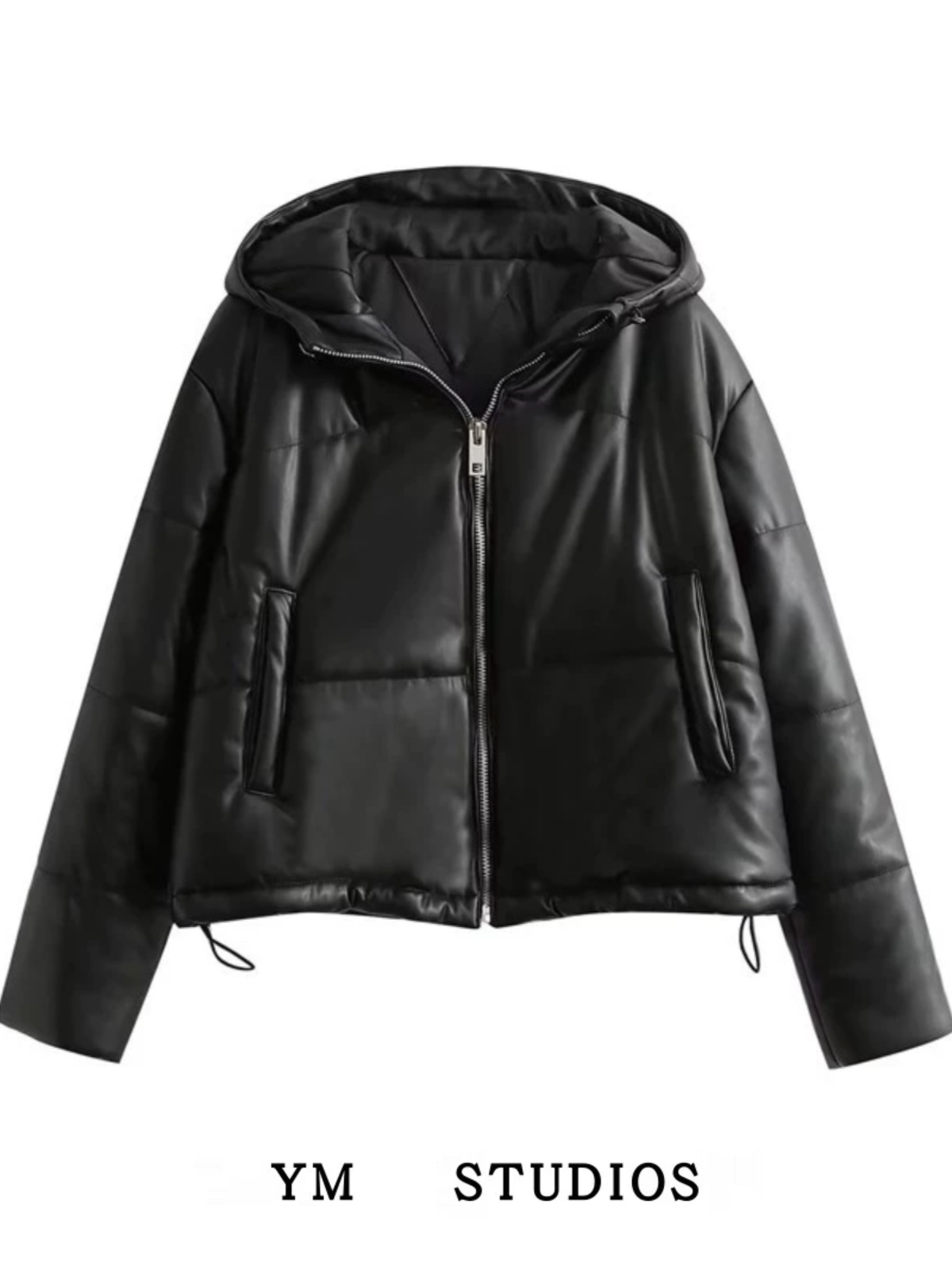 Women'S Fashion Leather Jacket - 루즈핏 캐주얼 PU 가죽 자켓 여성용