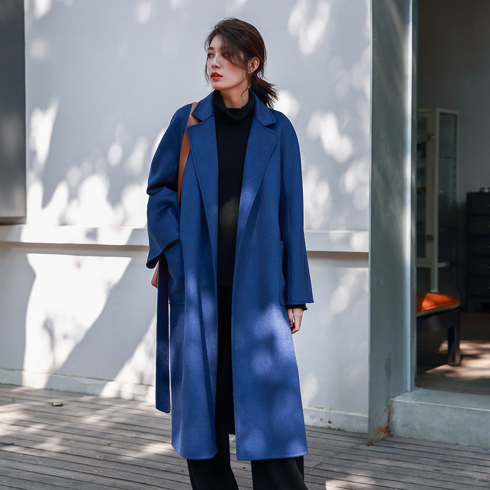 Women'S Fashion Long Coat - 올링젠틀 여성용 롱 코트 플랫 칼라