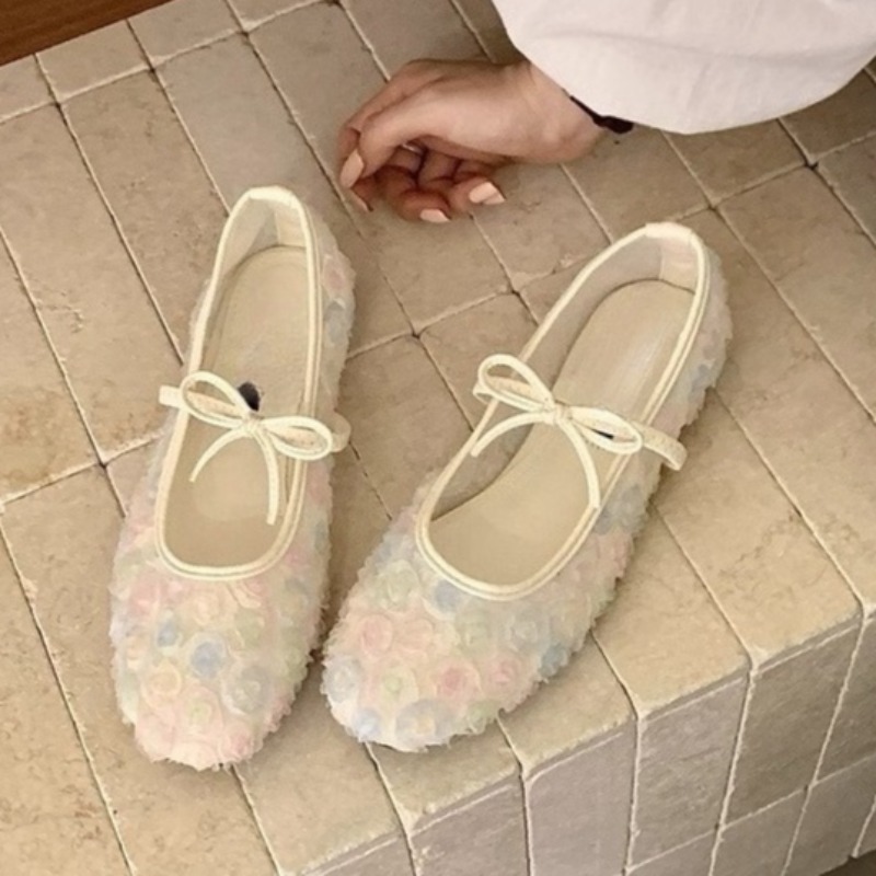 Women'S Fashion Spring Summer 2026 - 부드러운 뉴 차이니즈 로즈 메쉬 메리제인