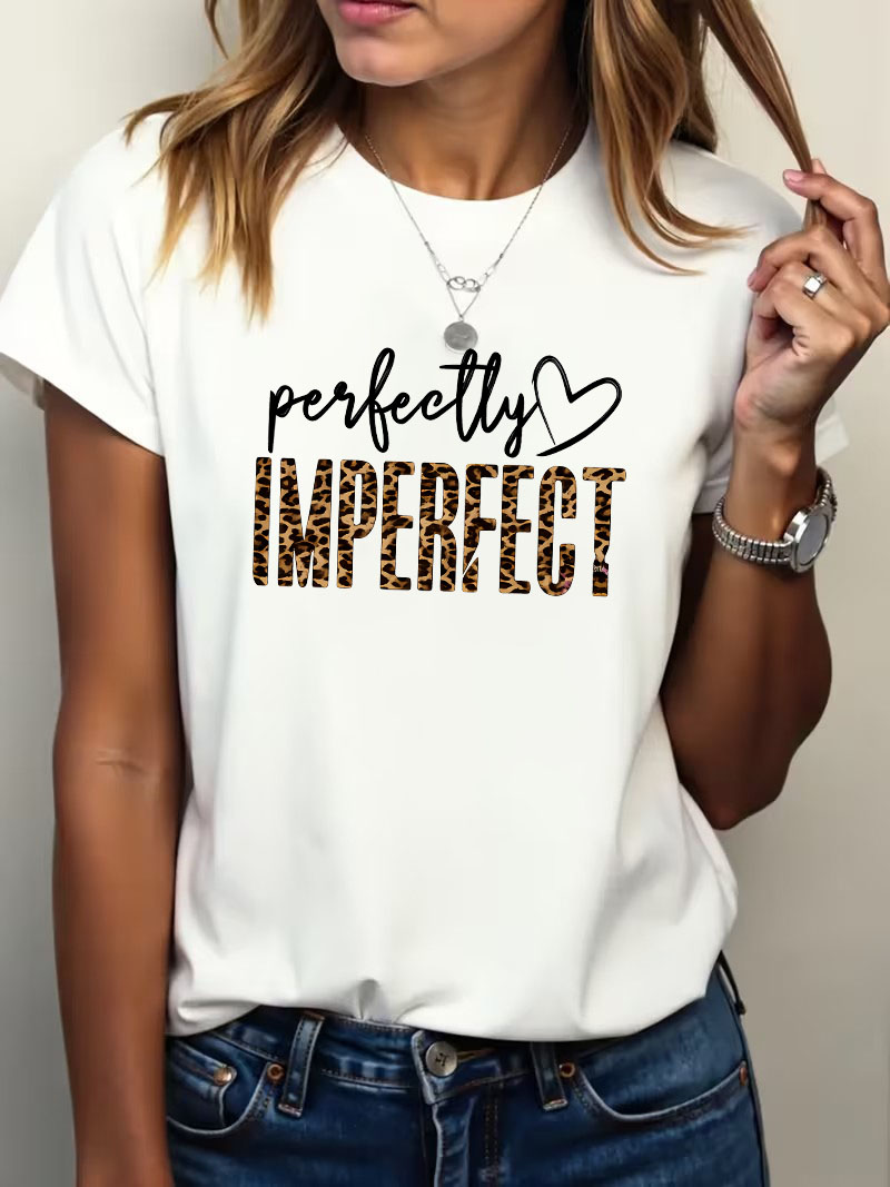 Women Fashion Quotes - 그래픽 완벽하게 불완전한 사랑 하트 티셔츠