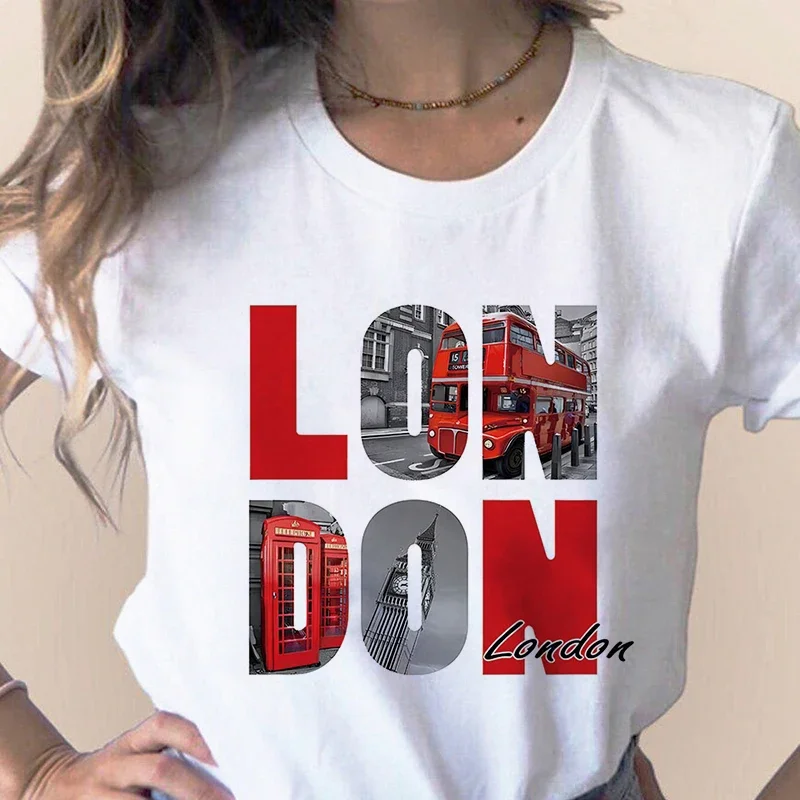 Women'S Fashion London - 패션 시티 프린트 티셔츠 파리 런던