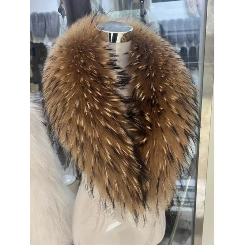 Women'S Fashion Long Coat - 라쿤 퍼 칼라 여성 겨울 퍼