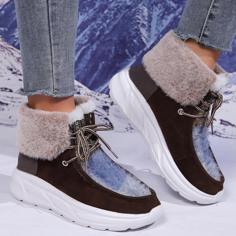 2025년 겨울 여성용 패션 인조 모피 레이스업 스노우 - Women'S Fashion Hiking Boots 리뷰 및 가격