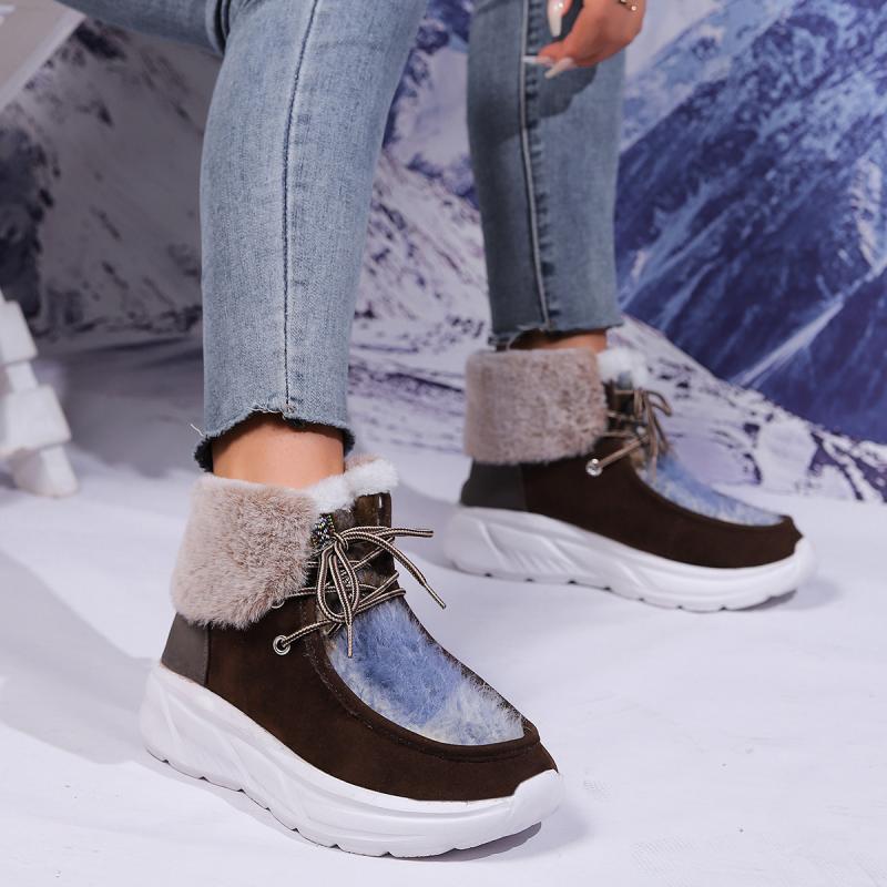 2025년 겨울 여성용 패션 인조 모피 레이스업 스노우 - Women'S Fashion Hiking Boots 리뷰 및 가격