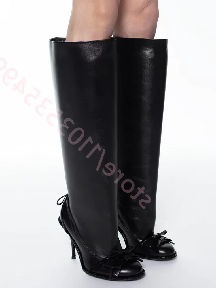 2026 가을 그린 라운드 보우 니하이 부츠 새로운 모 - Women'S Fashion Boots 2025 리뷰 및 가격