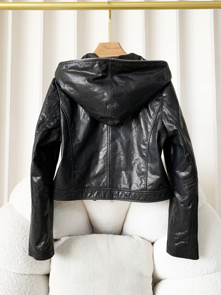 가을 캐주얼 여성 패션 지퍼 슬림 소가죽 오일 왁스 후 - Women'S Fashion Leather Jacket 리뷰 및 가격