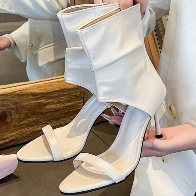 봄 여름 디자인 섹시한 오픈토 속이 비치는 얇은 굽의  - Women'S Fashion Boots 리뷰 및 가격