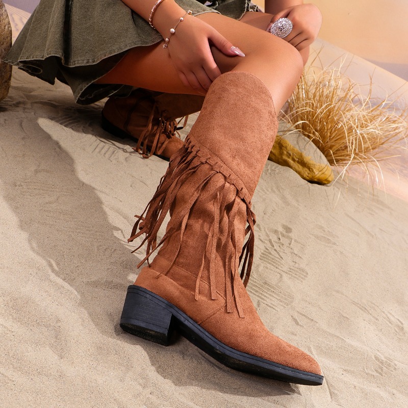 여성 부츠 2025 가을 신상 패션 하이힐 뾰족코 줄무 - Women'S Fashion Boots 2025 리뷰 및 가격