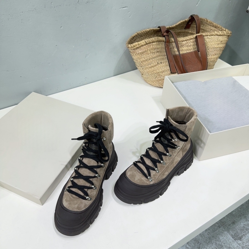가을 겨울 신상 진짜 가죽 마테 밑창 두꺼운 굽 둥근  - Women'S Fashion Hiking Boots 리뷰 및 가격