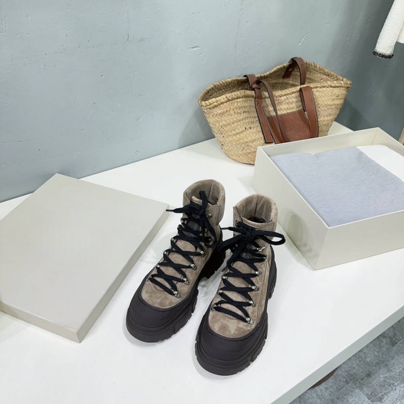 가을 겨울 신상 진짜 가죽 마테 밑창 두꺼운 굽 둥근  - Women'S Fashion Hiking Boots 리뷰 및 가격