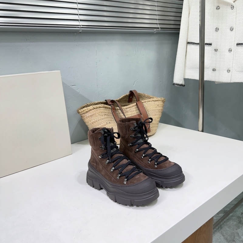 가을 겨울 신상 진짜 가죽 마테 밑창 두꺼운 굽 둥근  - Women'S Fashion Hiking Boots 리뷰 및 가격