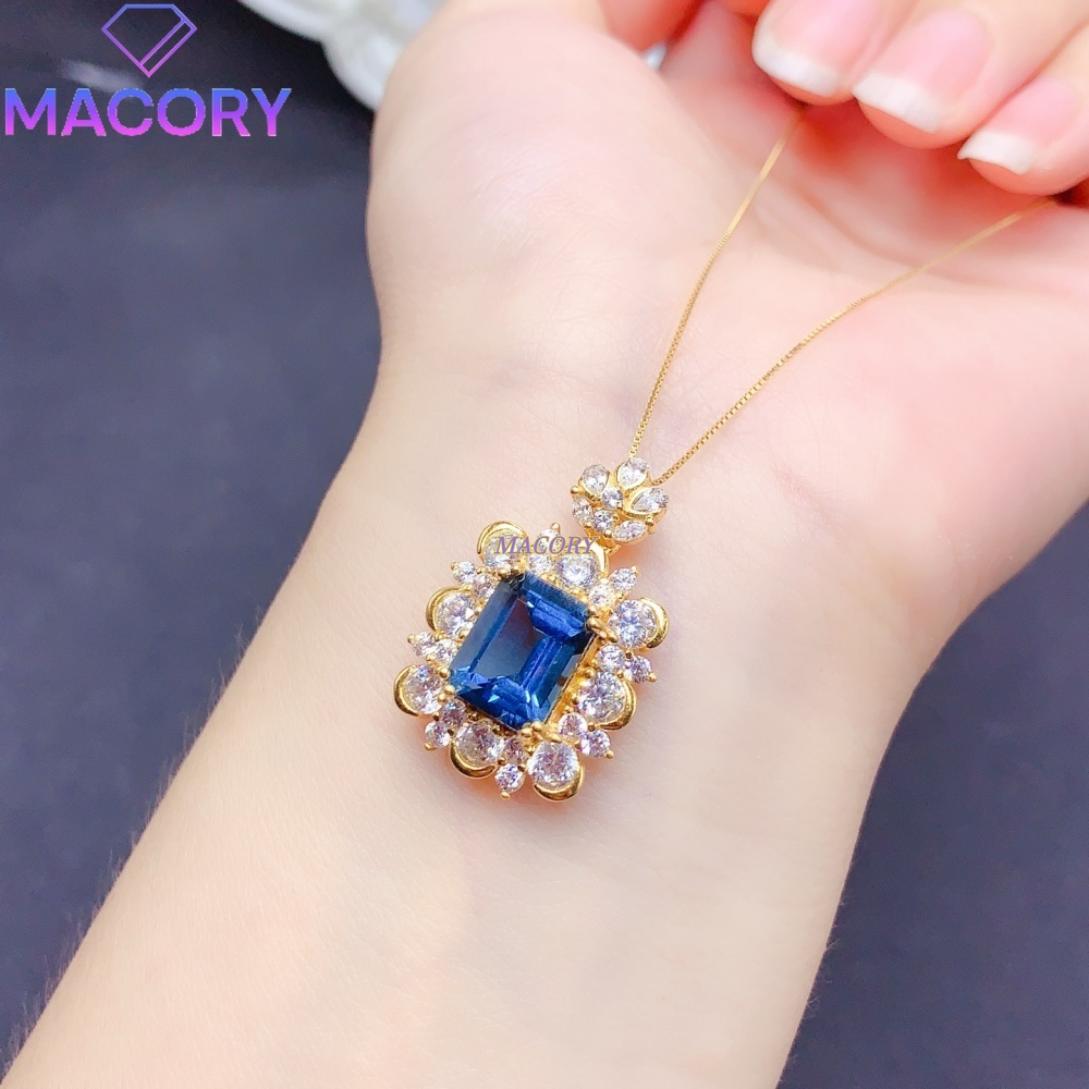 내추럴 런던 블루 토파즈 펜던트 목걸이 S925 스털링 - Women'S Fashion London 리뷰 및 가격