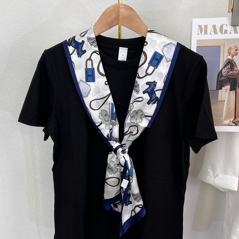 100% 멀버리 실크 롱 스카프 여성용 더블 레이어 좁 - Women'S Fashion Layering 리뷰 및 가격