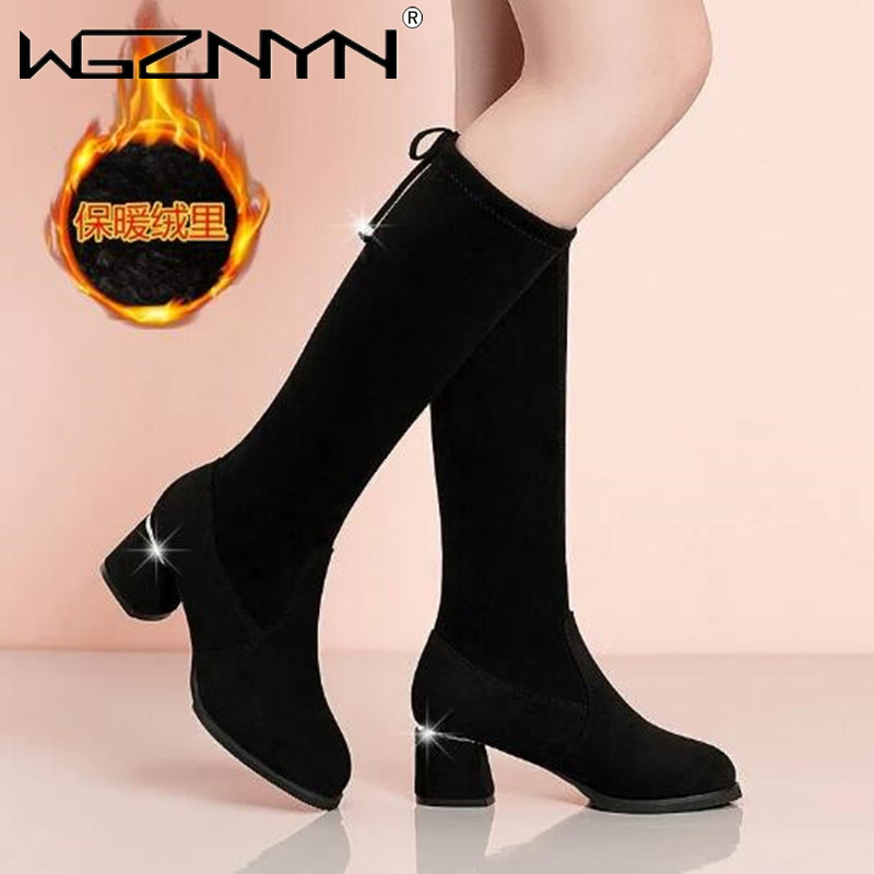 여성용 블랙 니부츠, 편안한 레이스 업, 청키 하이힐, - Women'S Fashion Boots 2025 리뷰 및 가격