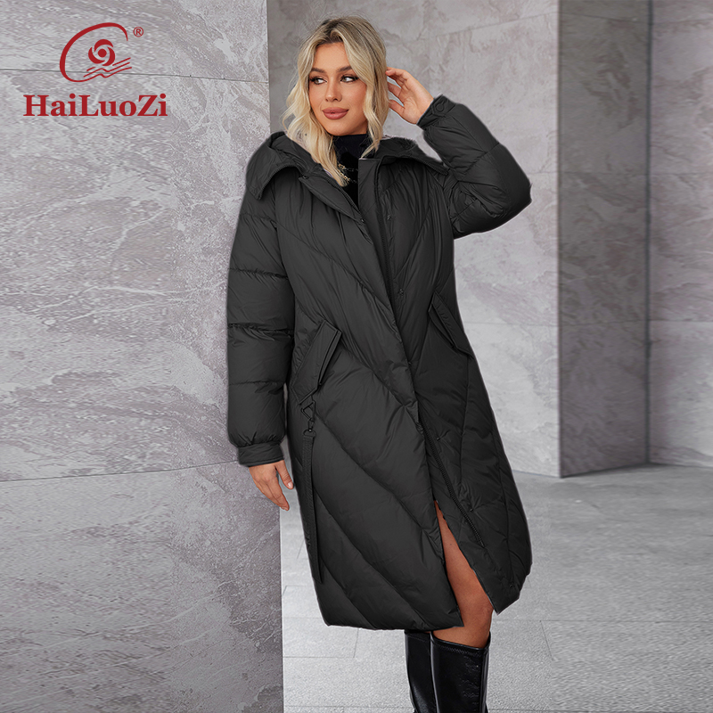 HaiLuoZi 2024 겨울 플러스 사이즈 롱 파카  - Women'S Fashion Long Coat 리뷰 및 가격