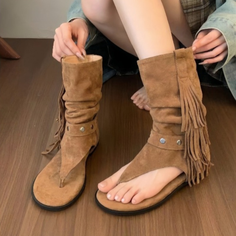 스터드 장식 클립토 블록 힐 샌들 여성용 스퀘어 토 스 - Women'S Fashion Boots 리뷰 및 가격