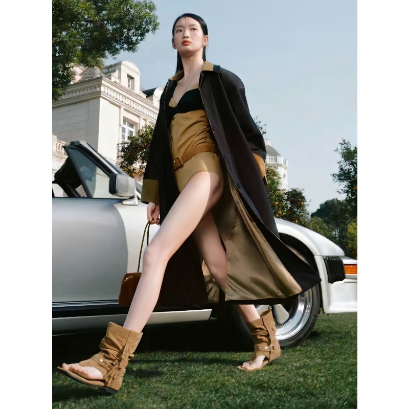 스터드 장식 클립토 블록 힐 샌들 여성용 스퀘어 토 스 - Women'S Fashion Boots 리뷰 및 가격