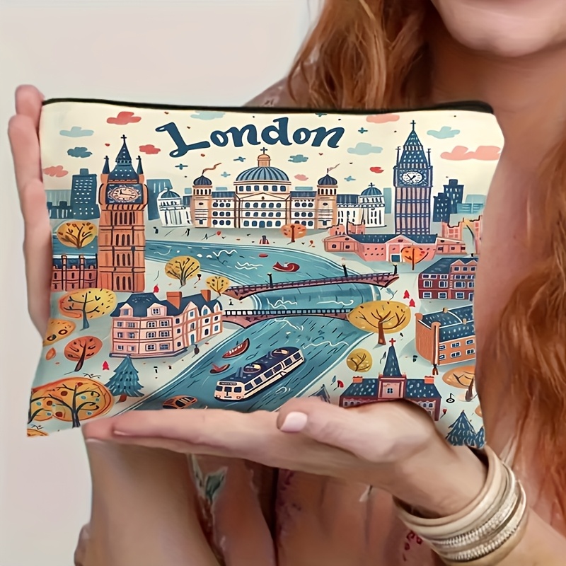 여성용 대용량 런던 테마 여행용 세면도구 가방 빈티지  - Women'S Fashion London 리뷰 및 가격
