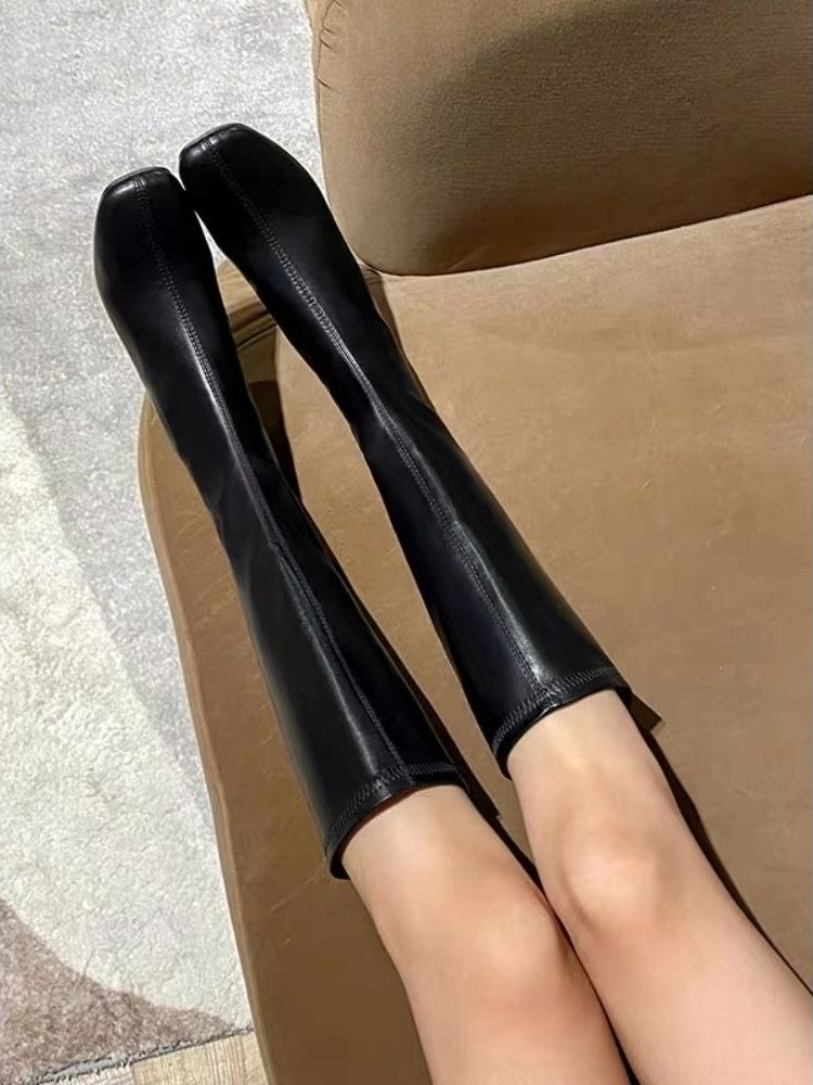 스퀘어 토 여성 롱부츠 우아한 힐 여성용 무릎 높이 부 - Women'S Fashion Boots 2025 리뷰 및 가격