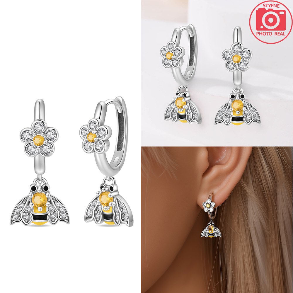 퍼플 도파민 나비 꿀벌 달콤한 로맨틱 귀걸이 후프 귀걸 - Women'S Fashion Website 리뷰 및 가격