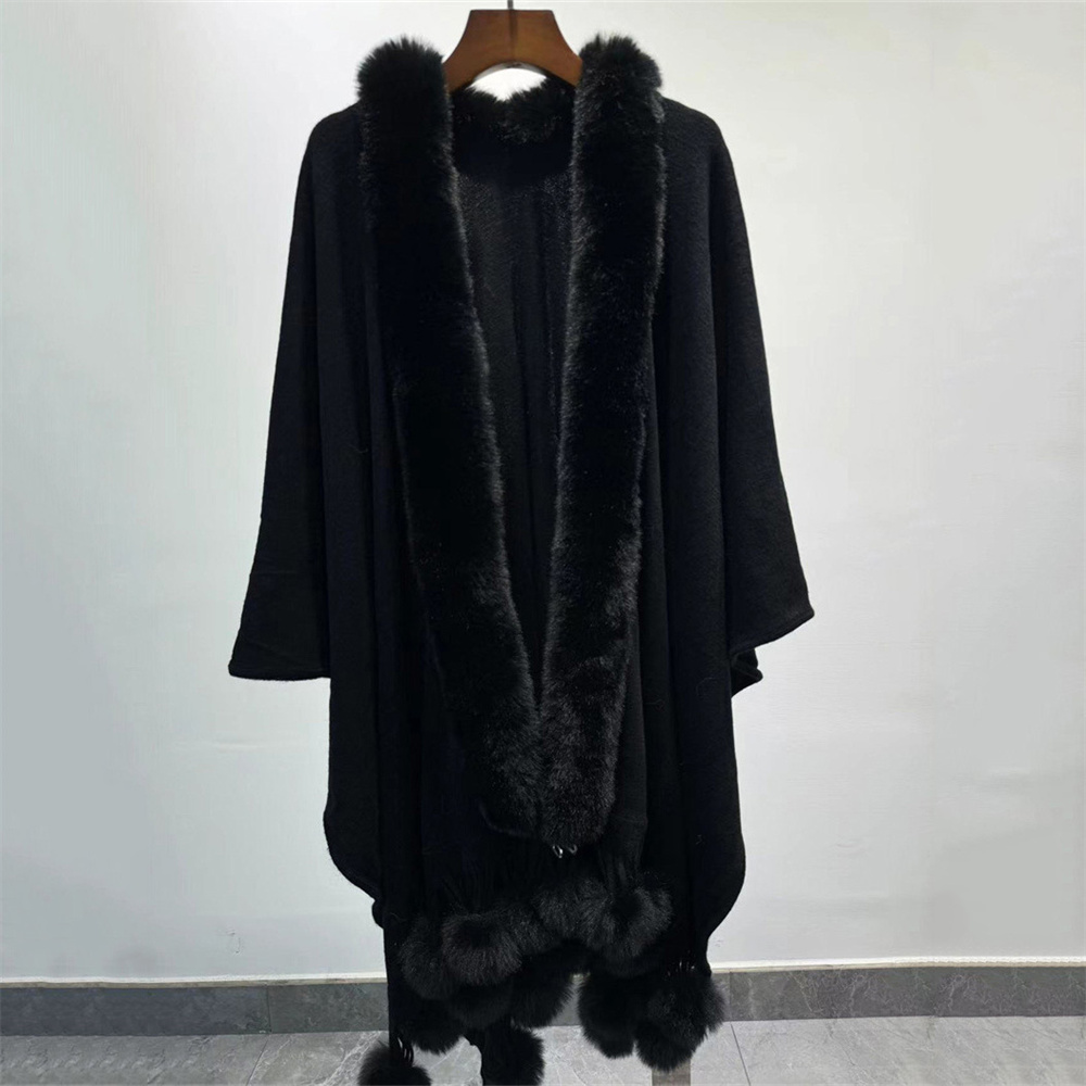 여성용 인조 토끼 모피 볼 망토, 따뜻한 두꺼운 판초  - Women'S Fashion Long Coat 리뷰 및 가격