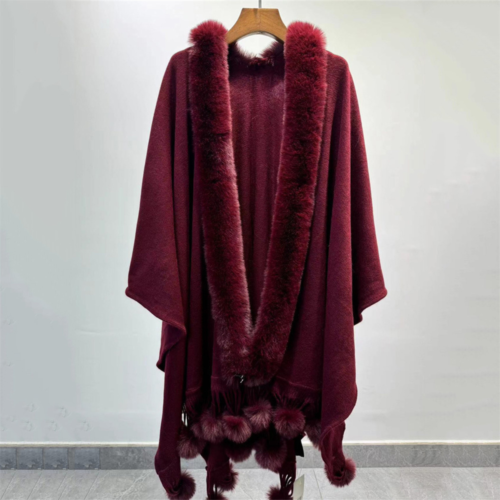 여성용 인조 토끼 모피 볼 망토, 따뜻한 두꺼운 판초  - Women'S Fashion Long Coat 리뷰 및 가격