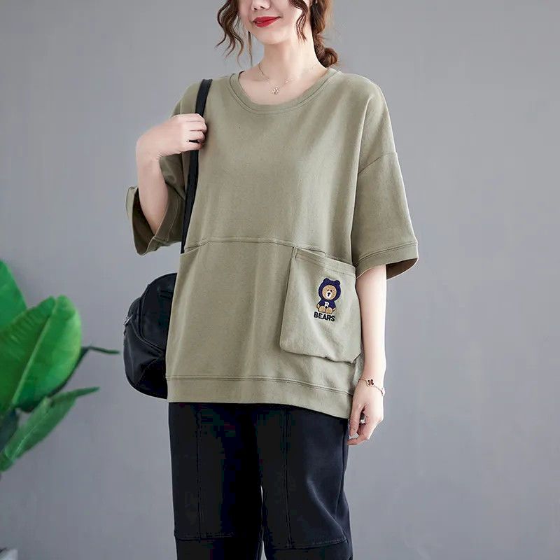코튼 티셔츠 여성 패션 루즈 티셔츠 포켓 자수 패치워크 - Women'S Fashion Trends 2026 Spring Summer 리뷰 및 가격