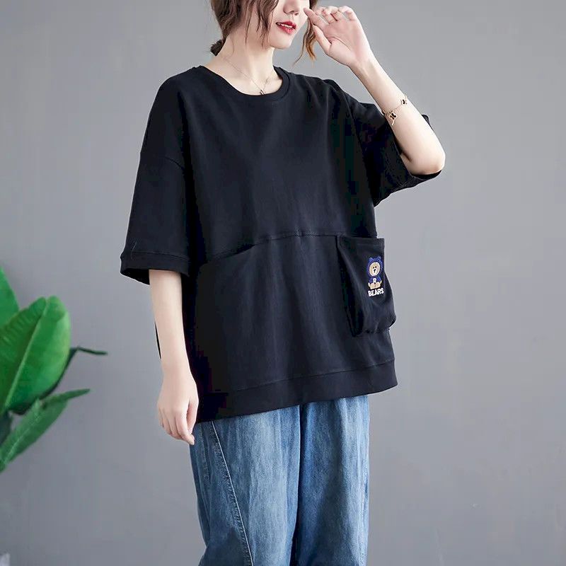코튼 티셔츠 여성 패션 루즈 티셔츠 포켓 자수 패치워크 - Women'S Fashion Trends 2026 Spring Summer 리뷰 및 가격