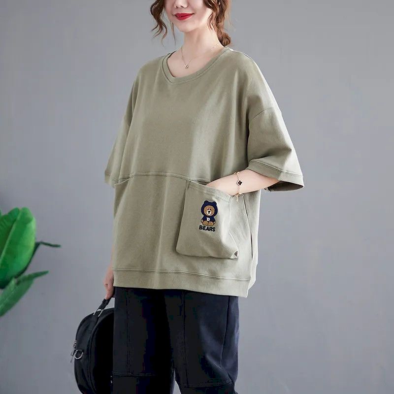 코튼 티셔츠 여성 패션 루즈 티셔츠 포켓 자수 패치워크 - Women'S Fashion Trends 2026 Spring Summer 리뷰 및 가격