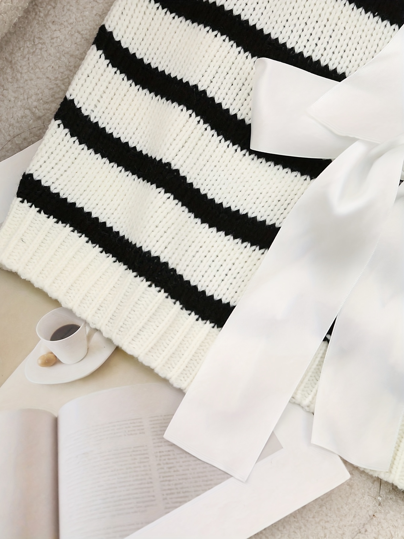 여성용 플러스 사이즈 니트 조끼, 뒷면에 리본 디자인, - Women Fashion Vest 리뷰 및 가격