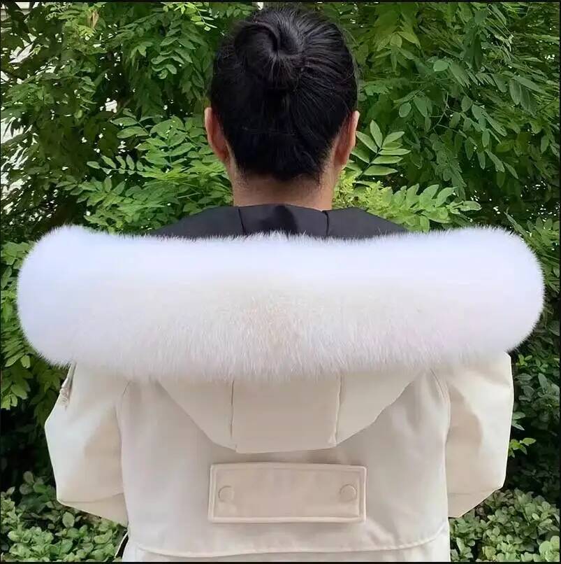100% 천연 모피 칼라 겨울용 리얼 폭스 퍼 스카프  - Women'S Fashion Long Coat 리뷰 및 가격