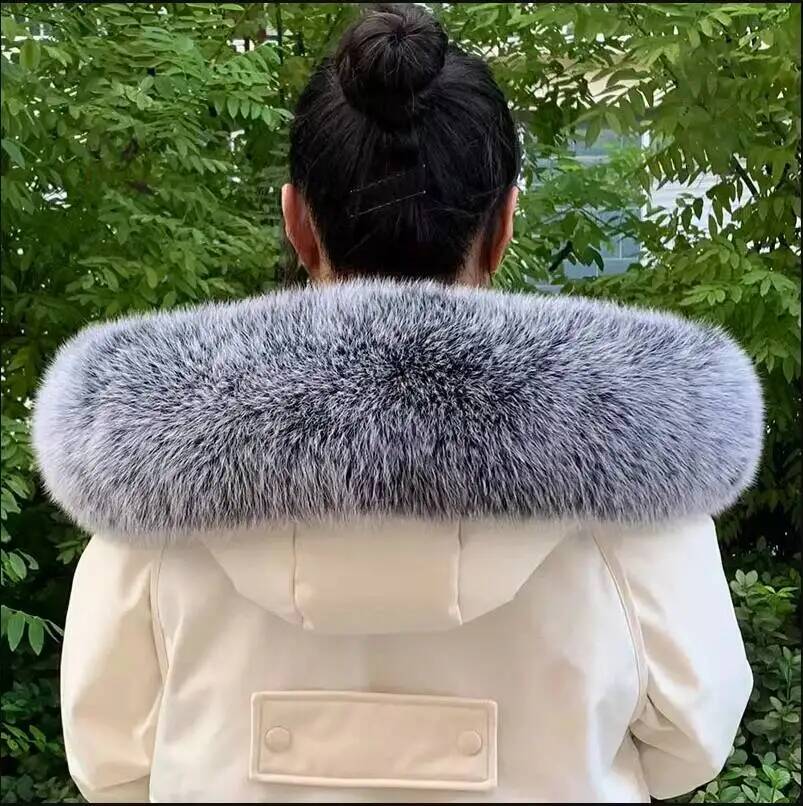 100% 천연 모피 칼라 겨울용 리얼 폭스 퍼 스카프  - Women'S Fashion Long Coat 리뷰 및 가격