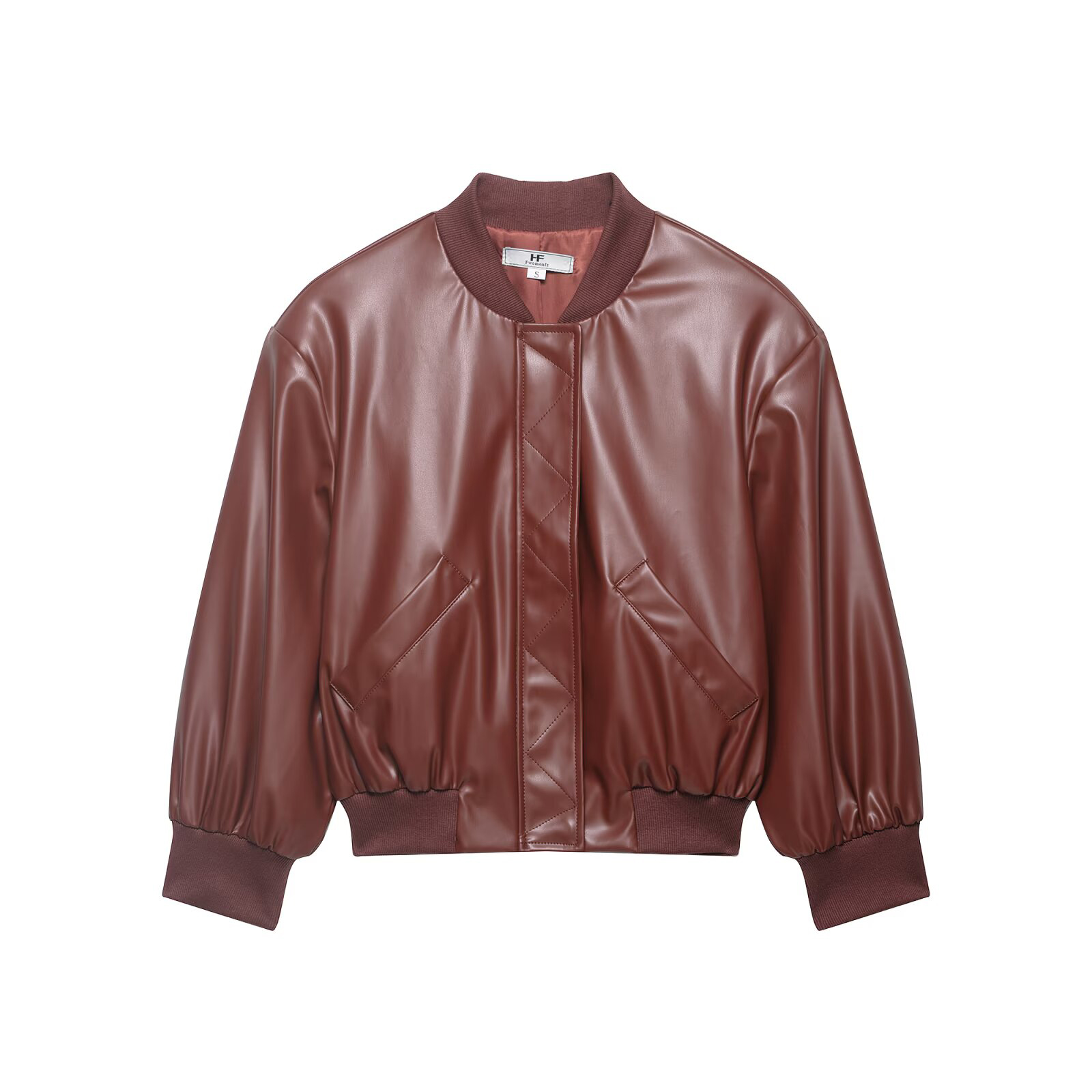 새로운 여성용 출퇴근 스타일 인조가죽 숄더 패드 파일럿 - Women'S Fashion Leather Jacket 리뷰 및 가격