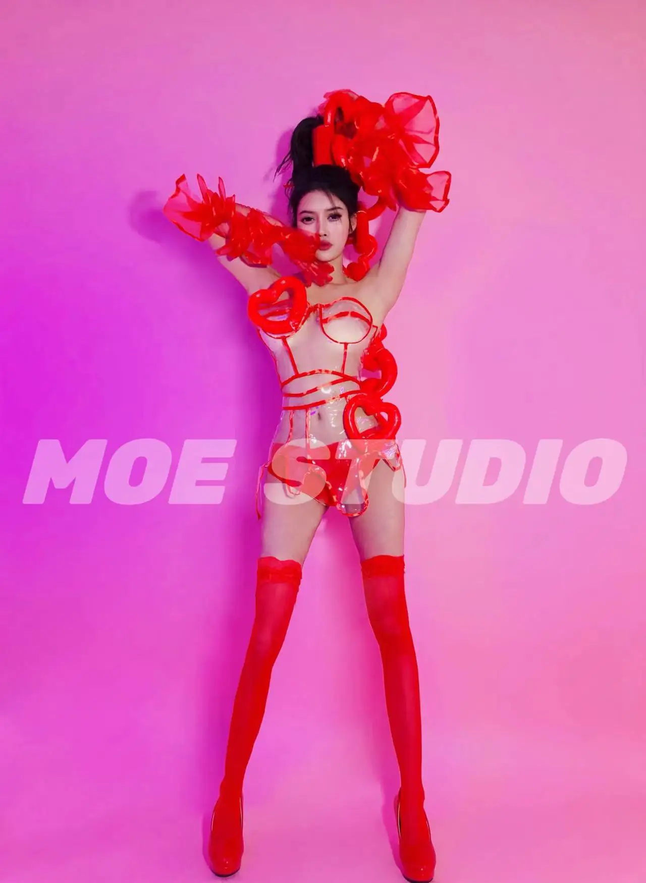 새로운 핫 판매 나이트 클럽 바 발렌타인 데이 러브 브 - Women'S Day Fashion Show 리뷰 및 가격